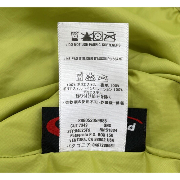 Patagonia Nano Puff Pullover Half Zip Jacket Womens Small Lime Green Style 84025 - Picture 5 of 7